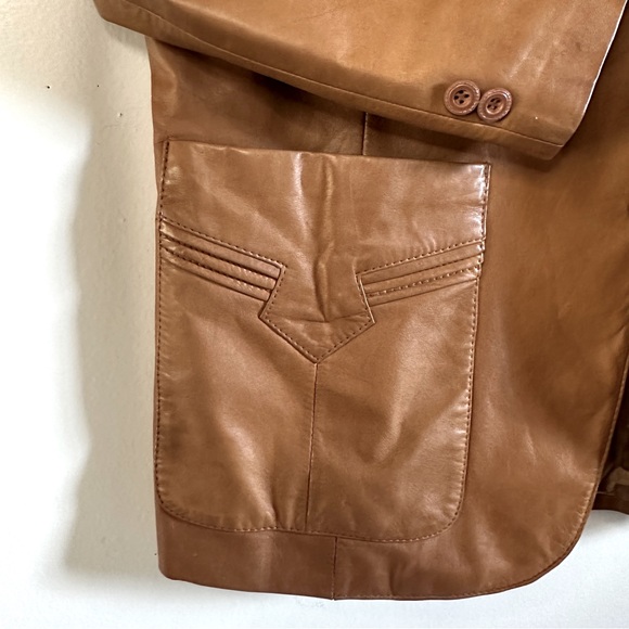 Pioneer Wear Vintage Leather Western Blazer Jacket Coat 42 - Picture 3 of 15